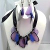 French Connection Multi Color Frontal Necklace and earring set NWT