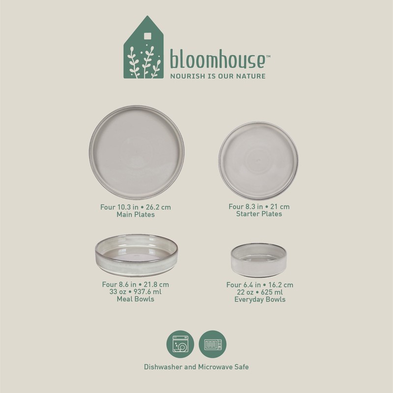 Bloomhouse - Oprah's Favorite Things - Santorini Mist Double Bowl