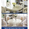 2 Sets Round Clear Plastic Tablecloth Table Protector Circle Furniture
