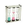Small 3-in-1 Sand Timer, 3 inch Hourglass with Brushed Stainless
