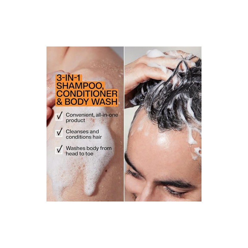 Redken Brews 3‑in‑1 Shampoo, Conditioner & Body Wash 33.8 fl.