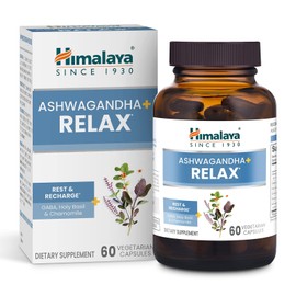 Himalaya Ashwagandha Relax Herbal Supplement for Stress Relief and Sleep 60 C...