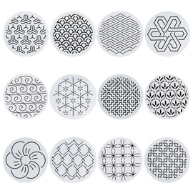 FREEBLOSS 12Pcs 6 * 6inch Plastic Sashiko Stencils Drawing Line Template for Hand Quilting Japanese Traditional Patterns Sashiko PET Templates Embroidery Stencils for Hand Sewing Lovers