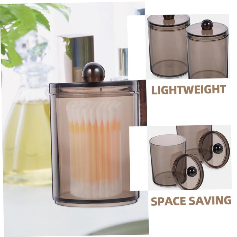 LABRIMP Cotton Swab Container Holder Box with Lid Storage Case