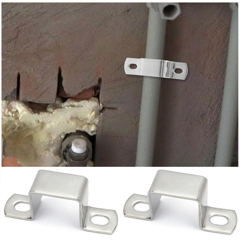 Granmagazz Pipe Support Hangers 6pcs Stainless Steel Pipe Support clamp