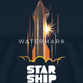 Spreadshirt Marcus House Merch Star Ship Mars Men's Premium T-Shirt, 4XL, deep Navy