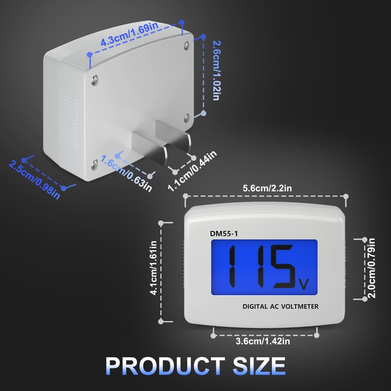 DROK Electric Voltage Testers 5pcs, AC 80-300V LCD Display Flat