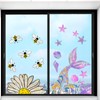 Landrain Pack of 2 Children's Window Stickers, Suncatcher Stickers, Colourful