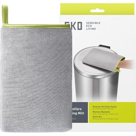 EKO - Manopla de Limpieza de Microfibra para Acero Inoxidable – paño de Pulido Reutilizable sin Pelusa y Guante de Limpieza, Lavable a máquina sin Rayas para electrodomésticos de Cocina, Papelera