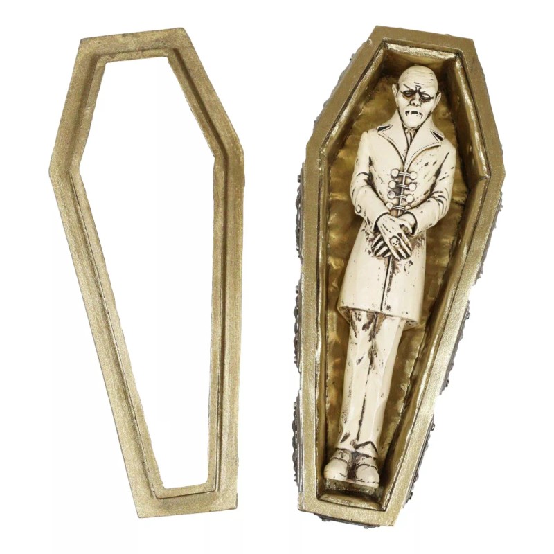 Ebros Gift Vampire Dracula Nosferatu Figurine With Bat Moon Sword