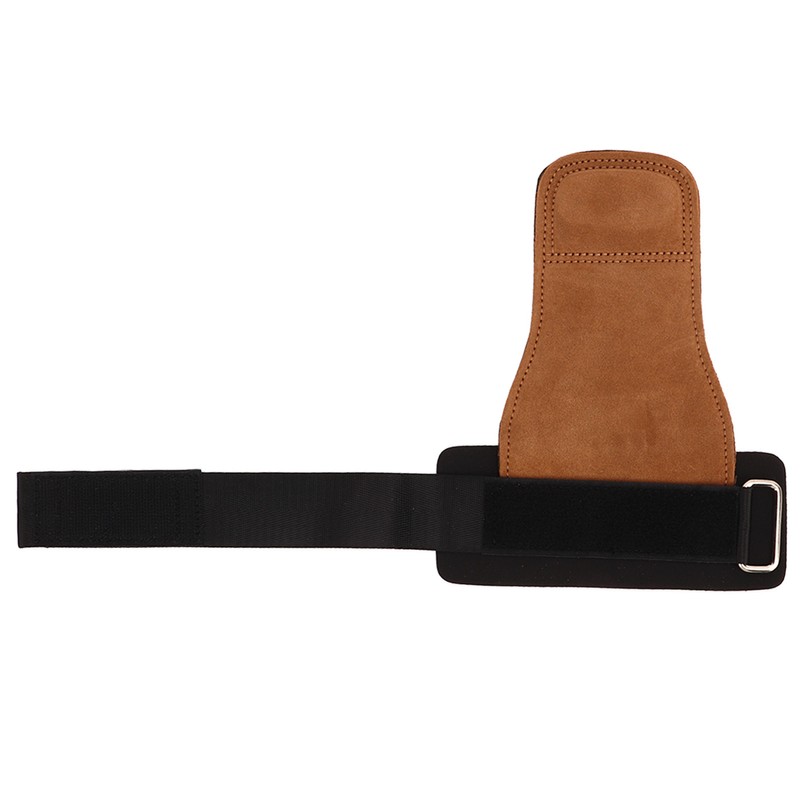 2PCS Weight Lifting Grips with Wrist Straps Cowhide SBR Full