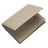 RICKERS Business Card Holder, Cowhide Leather, Unisex, 4 Pockets, grege