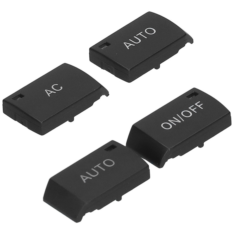 4pcs Air Conditioning Switch Covers A/C AUTO ON/OFF Plastic Black