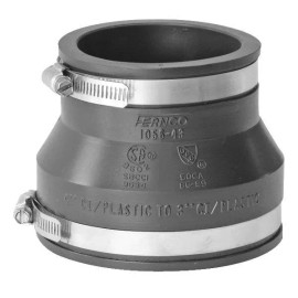 Fernco (1)-Flex Fernco Rubber 4" x 3" PVC Plastic Pipe Connector Coupler P1056-43