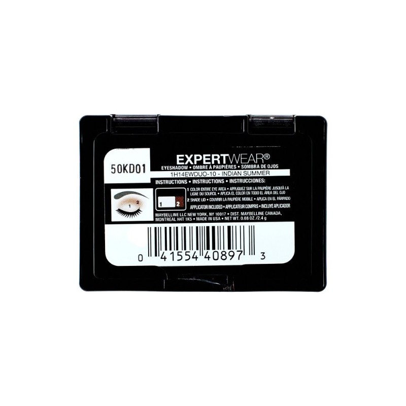 Maybeline New York Expert Wear Eyeshadow, Indian Summer, Duos, 0.08