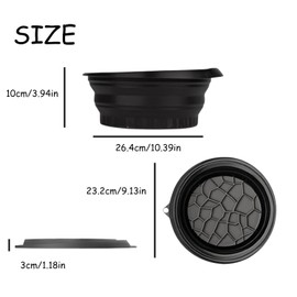 Face Ice Bath Bowl, Portable Ice Facial Folding Washbasin, Silikon Faltbare Ice Facial Washbasin, Eisbad Schüssel, Portable Washing Basin für Schwellungen Linderung, Pore Shrinking (Schwarz)