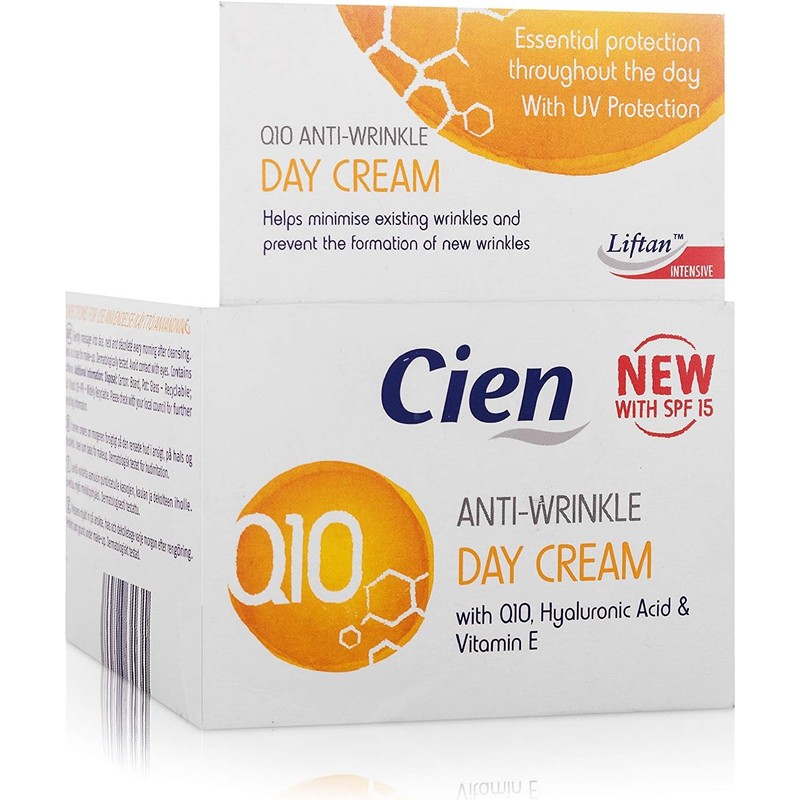 Cien Anti-Wrinkle Anti-Age Day Cream with Q10 and Vitamin E