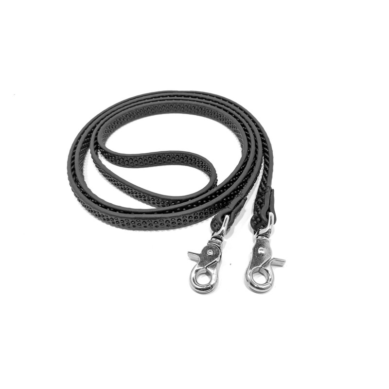 Ultimate Bitless Bridle Super Grip Reins with Bumps (Black)
