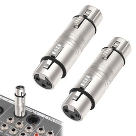 2PCS XLR Female To Female Adapter,XLR 3 Pin Female To 3 Pin Female Connector,3 Pin XLR Connector Gender Changer Mic Barrel Extension For Microphones,XLR Coupler,XLR Adapter,Mixers,Audio Interfaces,Etc