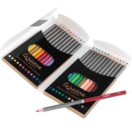 JERRY'S ARTARAMA Cezanne Superior Artists’ Colored Pencils - Set of 24 artist-quality Color Pencil, Perfect for Coloring, Easy to Sharpen Hardwood Pencils with Included Sharpener, Ideal for Drawing