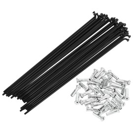 Motoforti Universal Bicycle Spokes Bike Wheel Spokes 14G 181mm Length Carbon Steel Black 1 Set