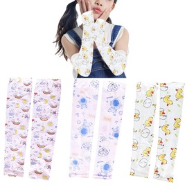 Molyorch 3 Pairs of Breathable Sleeves, Sleeves UV Protection Cooler, Non-Slip Arm Warmers for Outdoor Sports, Travel, Skin Protection, Matching Clothing (3 Colours), Type 2