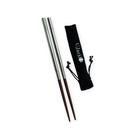 UJack Chopsticks, Folding Chopsticks, Portable Chopsticks, Wooden, Natural Rosewood, Split Chopsticks, Washable Inside, Split Chopsticks with Storage Case