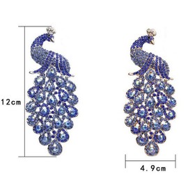 Chamvino Broche de pavo real para mujer, accesorios de ropa de boda, versátil broche de pavo real de diamantes para niñas y mujeres, Zinc, Pirita de hierro