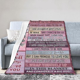 to My Daughter Blanket from Mom,Daughter Birthday Christmas Idea Blanket Gifts Mom to Daughter Super Soft Cozy Flannel Throw Blanket 50x60