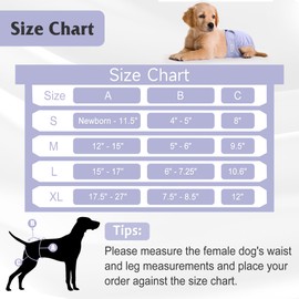 Barklincharm 4 Pack Reusable Female Dog Diaper, Highly Absorbent Doggie Diapers for Female Dogs, Dog Diaper Large, Yellow