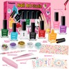 Tudaymol Pretend Play Nail Art Toy Kit,Kid-safe, Non-toxic Materials-Children Nail