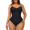 FeelinGirl Seamless Covered Bust Jumpsuit Thong Bodysuit Fit Comfort Slimming