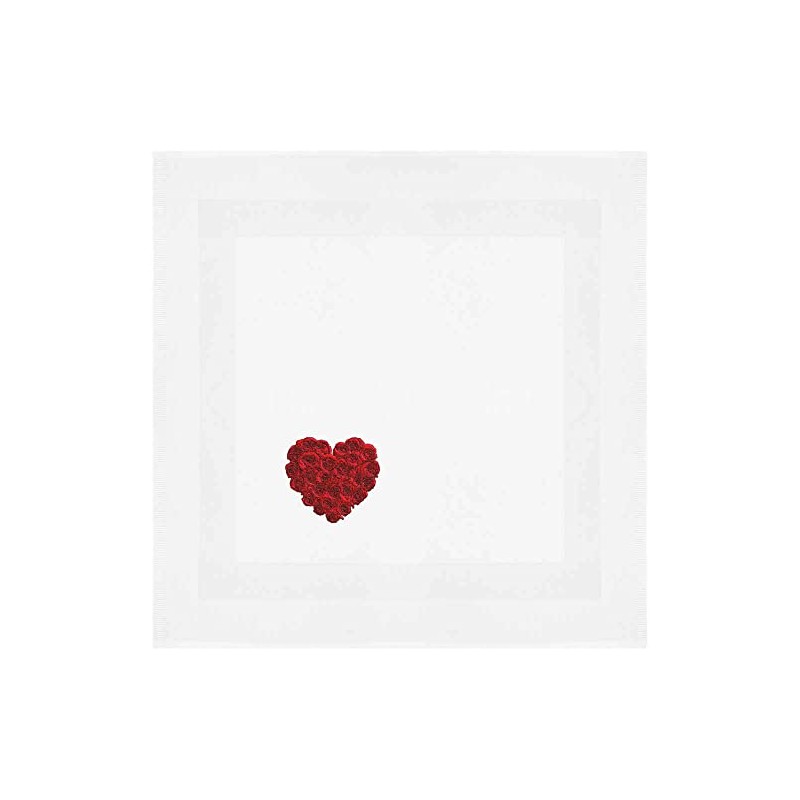 'Red Rose Heart' Cotton Napkin/Dinner Cloth (NK00023073)