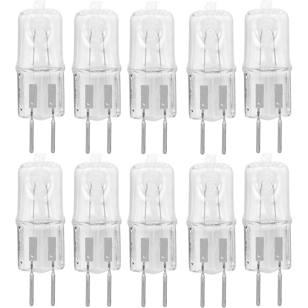 10 Pack Halogen Light Bulb Electric Oil Warmer Bulb Clear Lens Dimmable Q35/G5.3/CL/120V G5.3 JCD 35 Watt 120 Volt Replacement Candle Warmer Oven Microwave Oil Aromatherapy Lamp Incense Diffuser