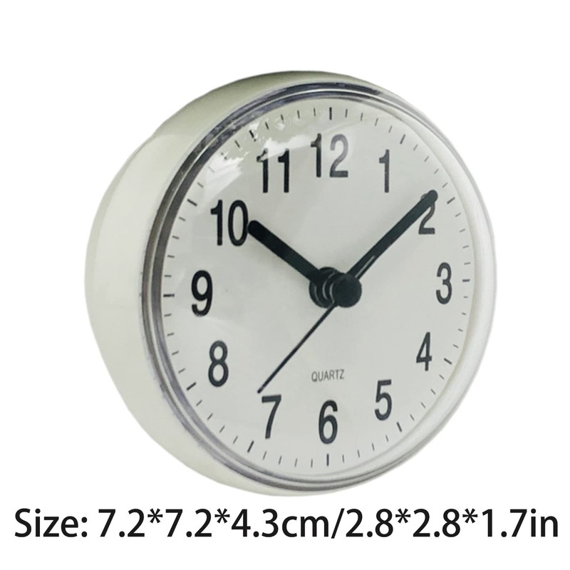Verve Jelly Shower Clock Mini Wall Clock with Suction Cup,