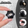 Set of 4 Star Grip Nuts M8, Star Nuts, Black