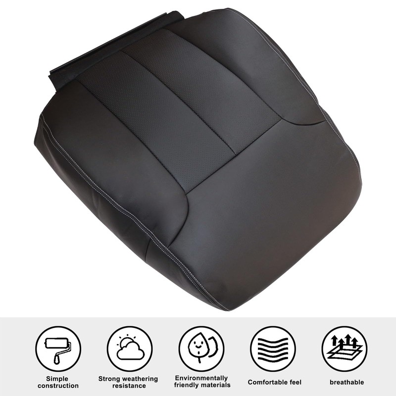 SecosAutoparts Front Driver Side Top Lean Back Replacement Leather Seat