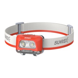 SUNREI StarRay480 サンレイ LED ヘッドライト Li-ion充電式 単4乾電池 480ルーメン 感知センサー搭載 アウトドア 釣り キャンプ 登山 ハイキング 散歩 ライト ヘッドランプ スターレイ480 (オレンジ)