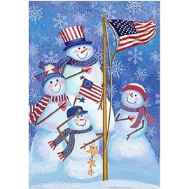 Dtzzou Snowman Christmas Garden Flag 28" x 40" Outdoor & Indoor Decorative Double Sided Flag for Christmas & Winter Holiday …