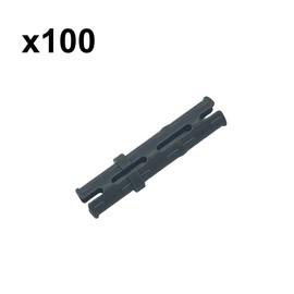 Technik Pins Clamping Blocks, Pack of 100, Size 3L with Friction, Compatible with All Standard Manufacturers, Dark Bluish Grey, 6558, Grey, Gobricks