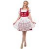 Dirndl Trachten Haus Red Short Bavarian Dirndl Dress Set For