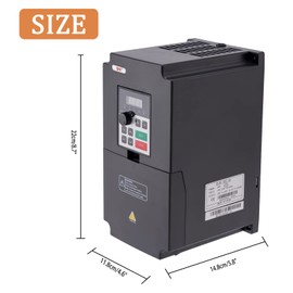 QNK 4KW 5.5HP AC 220V 17A VFD Converter Single to 3 Phase Inverter Variable Frequency Drive CNC Spindle Motor Speed Controller