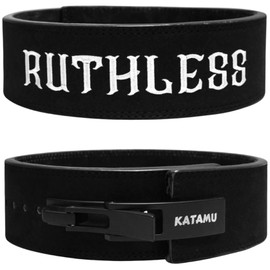 Katamu Ruthless Premium Weightlifting Belt - Lever Weightlifting Belt - Men and Womens Power Lifting Belt - Leather (X-Large)