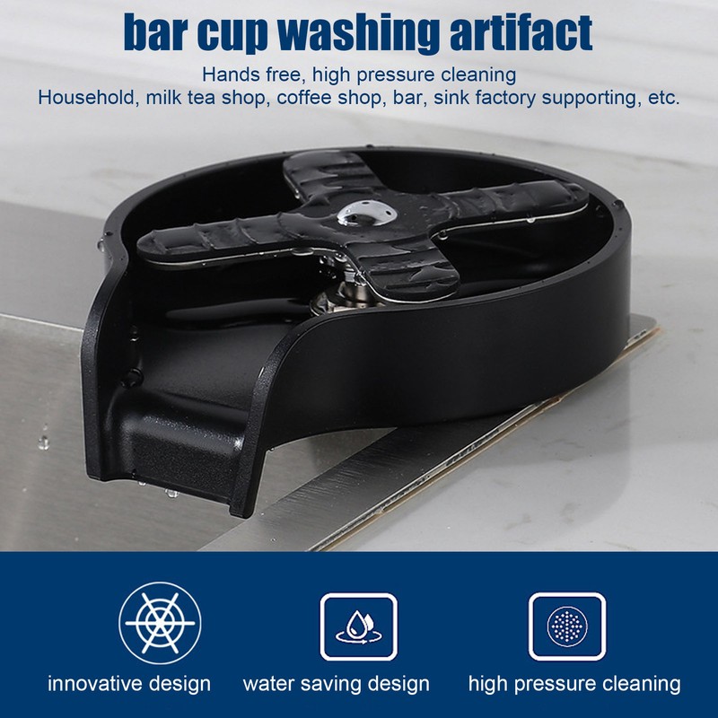 Cup Washer Crossed Embedded High Pressure Automatic Glass Rinser with