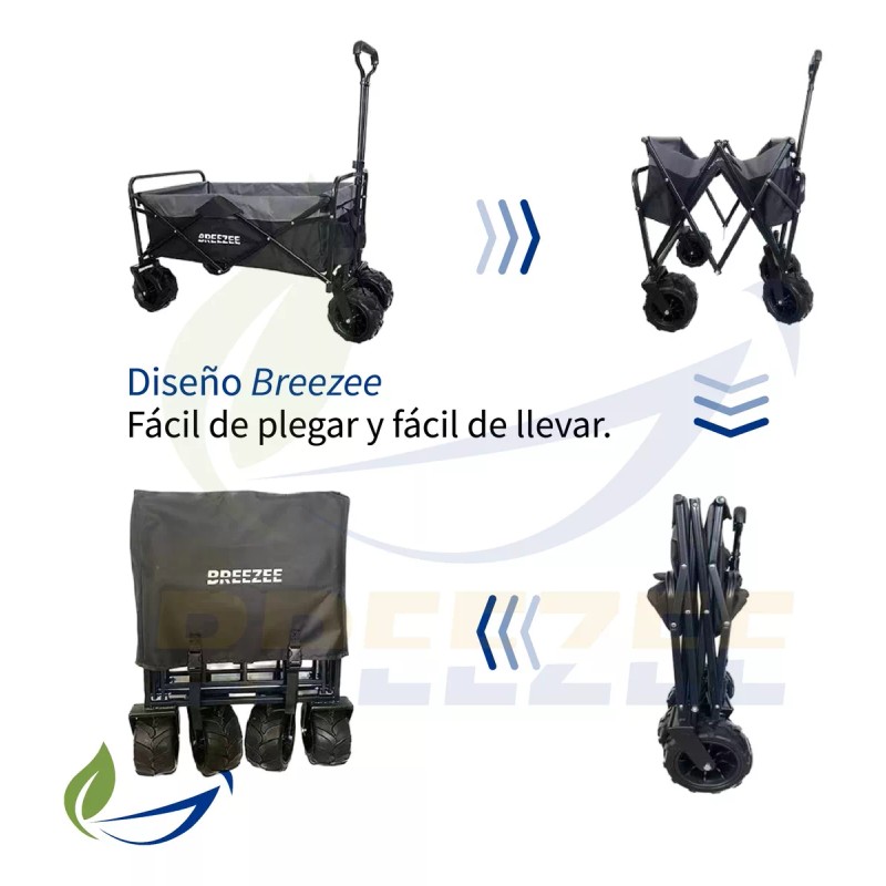 Breezee Market Carrito Compras Vagón Plegable Portátil Multiusos Resistente