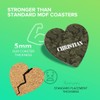 1 x Heart Coaster - Name Christian Camouflage Army Military