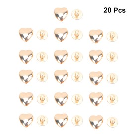 Milisten 20 Pieces Metal Heart Shaped Rivets Bolts Leather Rivets Snaps Double Cap Rivets Screw Back Rivets for Leather Bags Crafts (Golden)