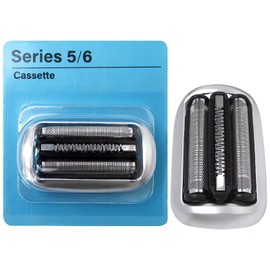 BUTITNOW for B-raun Electric Razor Replacement Head - Fits New Gen Series 7, 5, 6 Flex, Silver 74S Foil & Cutter