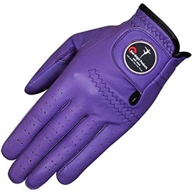 Ever-Bright Men's Golf Gloves OptiColor Premium Leather Golf Glove (Light Purple, Left Large)