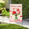 Blissyard Valentine Garden Flag 12x18 Inch Happy Valentines Day Mason